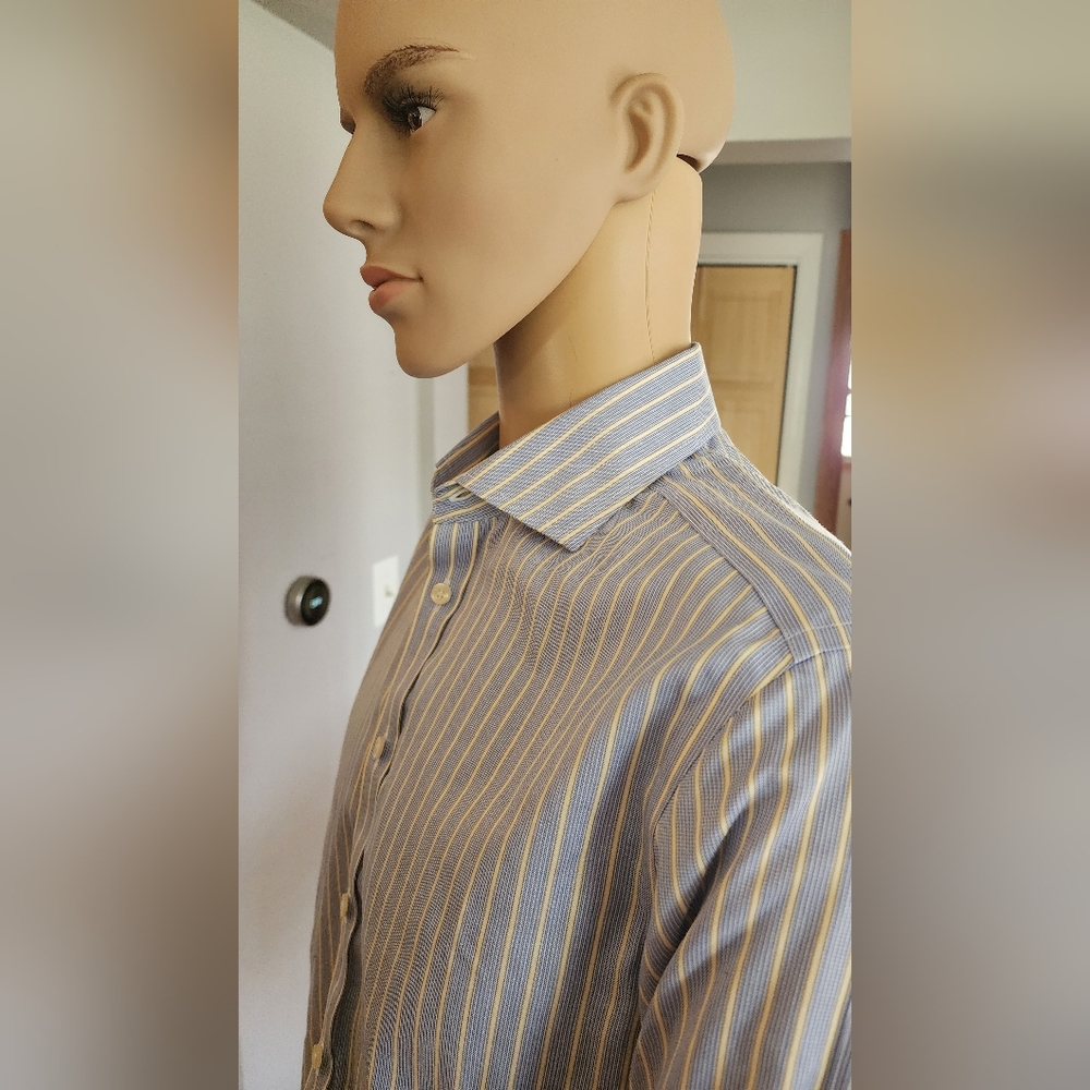 Charles Tyrwhitt Striped Long Sleeve Button Down Dress Shirt